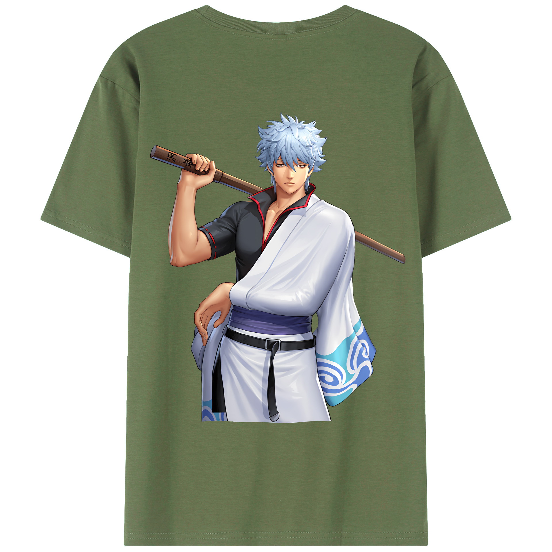 （画像用） ぎんたま 坂田銀時（さかたぎんとき） 神楽 志村新八（しむら しんぱち） GINTAMA Sakata Gintoki Kagura Shimura Shinpachi 綿100％ メンズ半袖Tシャツ（バックプリント） 通気性